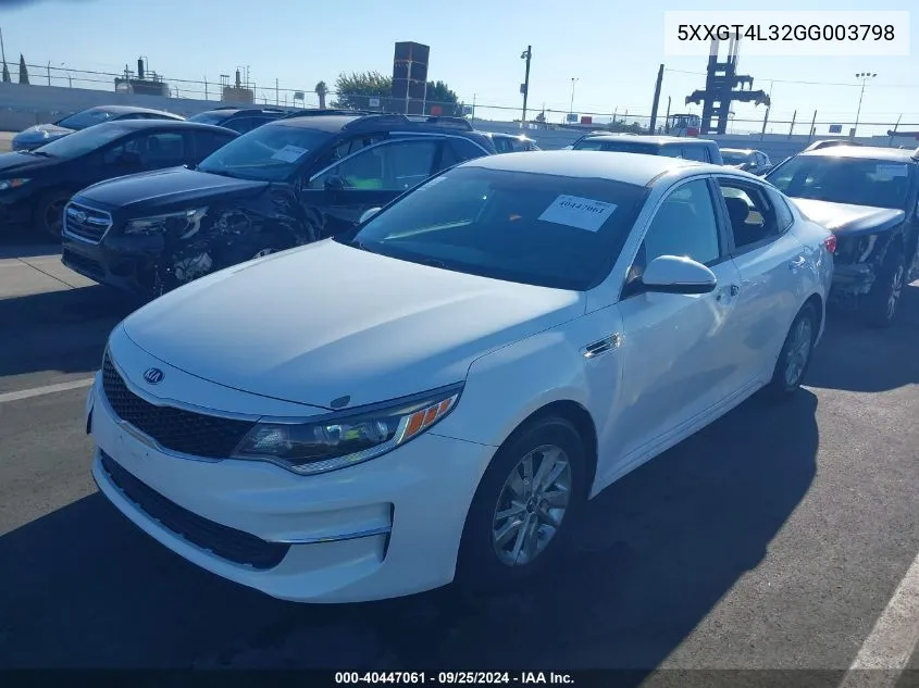 2016 Kia Optima Lx VIN: 5XXGT4L32GG003798 Lot: 40447061