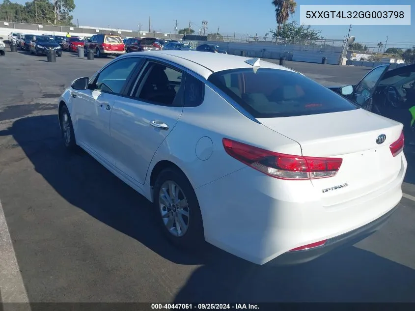 5XXGT4L32GG003798 2016 Kia Optima Lx