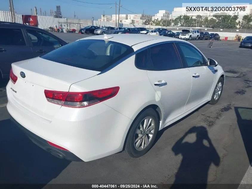 5XXGT4L32GG003798 2016 Kia Optima Lx