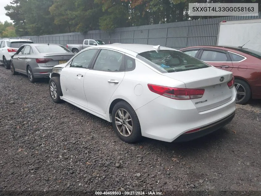 5XXGT4L33GG058163 2016 Kia Optima Lx