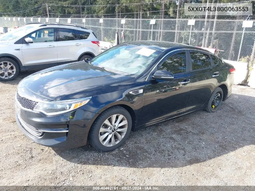 2016 Kia Optima Lx VIN: 5XXGT4L38GG063553 Lot: 40462761