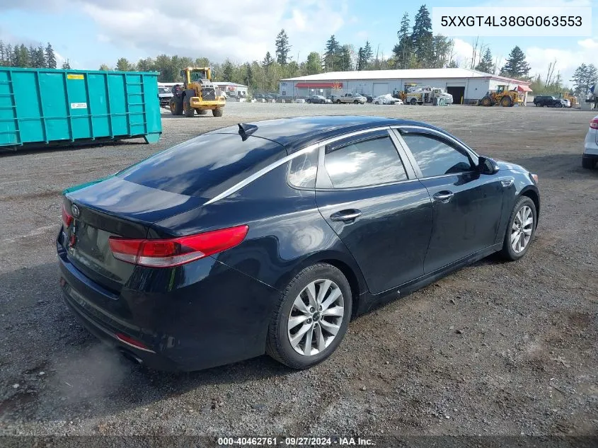 5XXGT4L38GG063553 2016 Kia Optima Lx