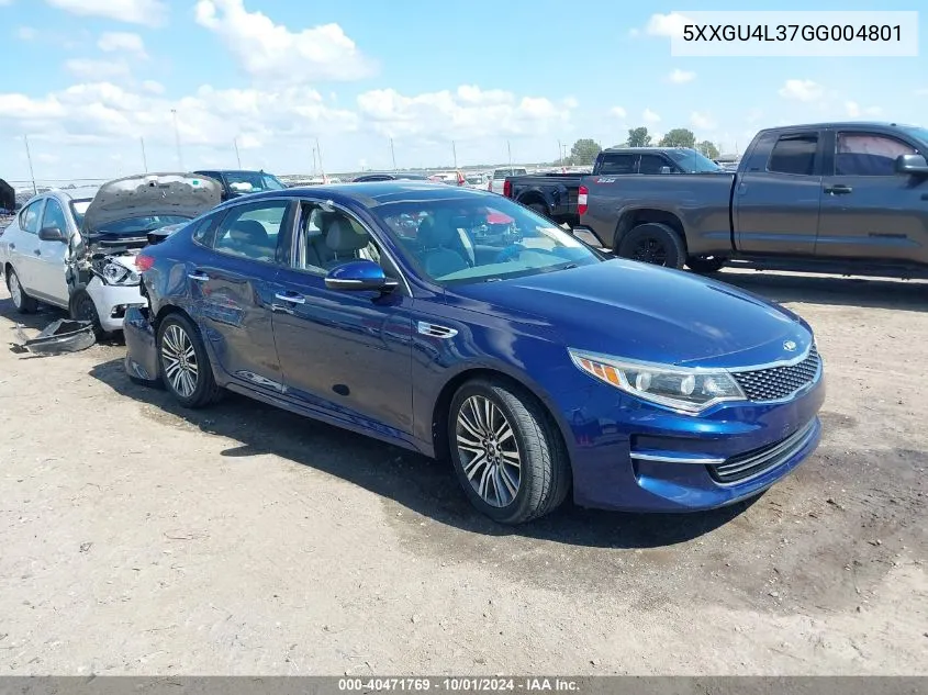 5XXGU4L37GG004801 2016 Kia Optima Ex