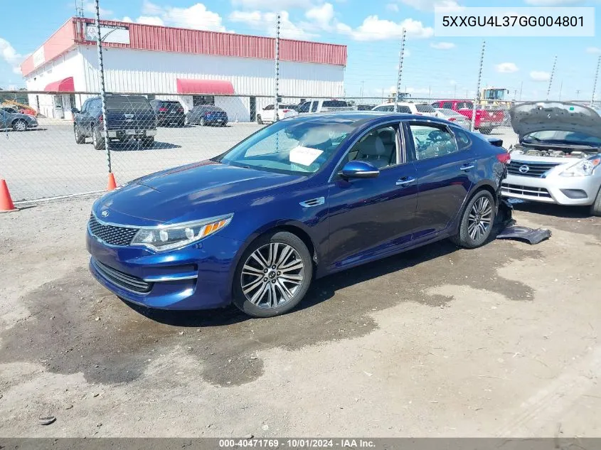 5XXGU4L37GG004801 2016 Kia Optima Ex