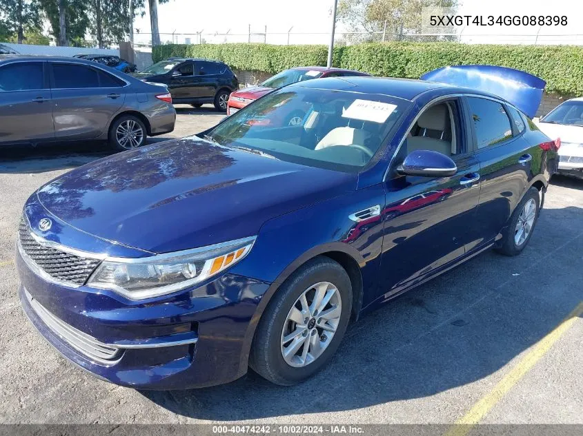 5XXGT4L34GG088398 2016 Kia Optima Lx