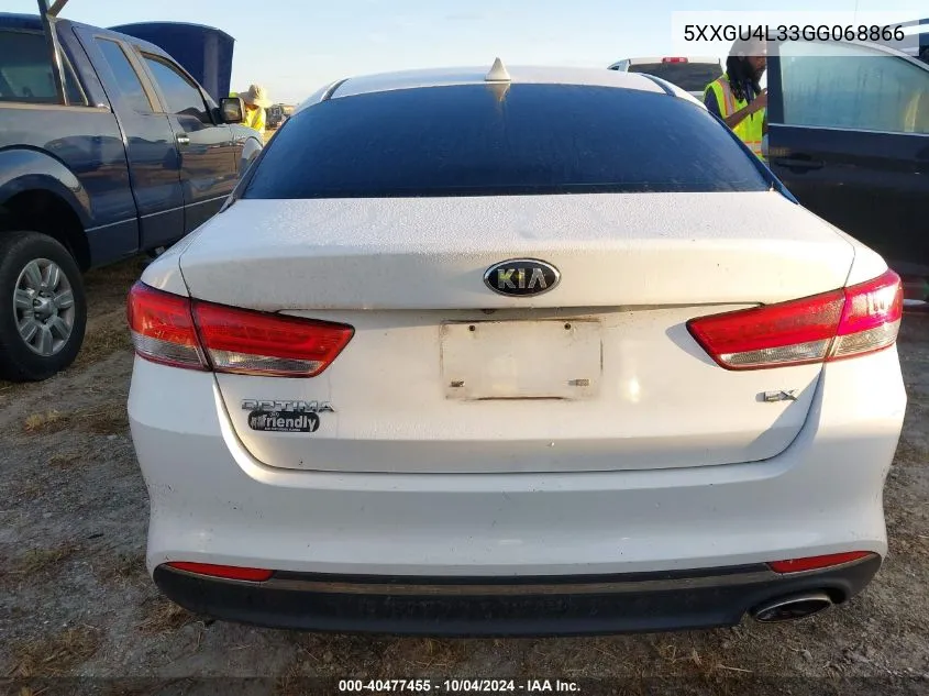 5XXGU4L33GG068866 2016 Kia Optima Ex