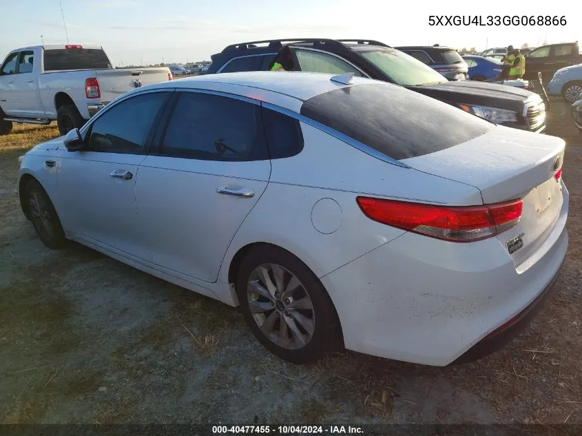 5XXGU4L33GG068866 2016 Kia Optima Ex