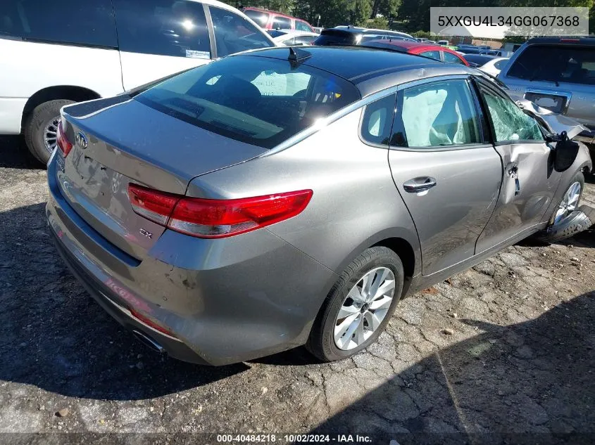 5XXGU4L34GG067368 2016 Kia Optima Ex