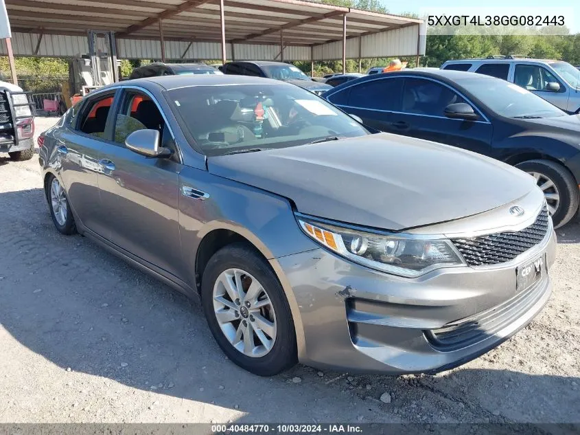 2016 Kia Optima Lx VIN: 5XXGT4L38GG082443 Lot: 40484770