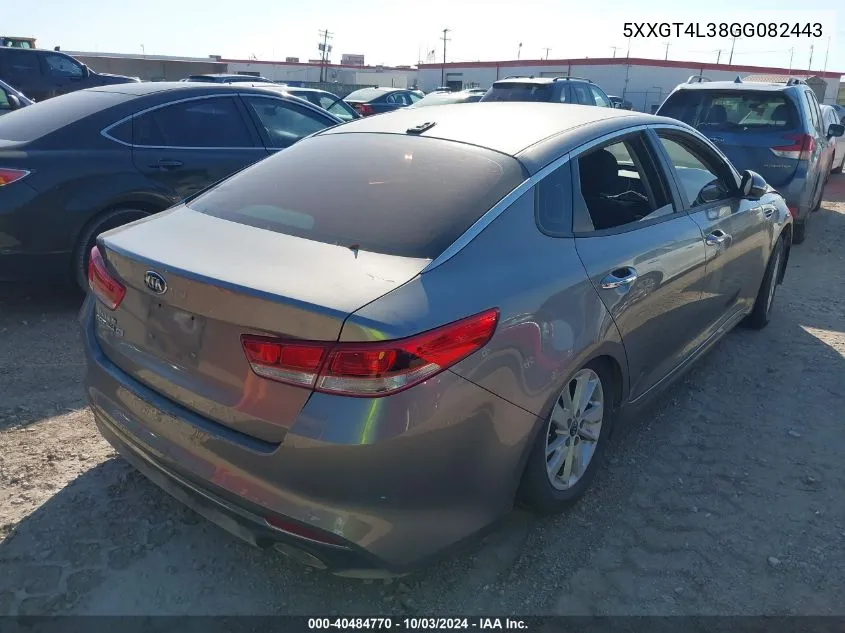 2016 Kia Optima Lx VIN: 5XXGT4L38GG082443 Lot: 40484770