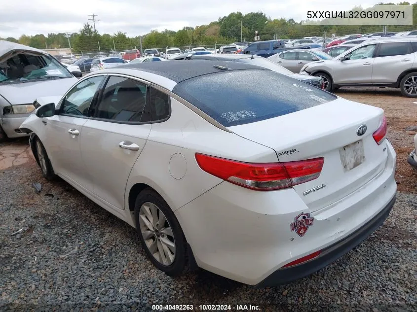 5XXGU4L32GG097971 2016 Kia Optima Ex