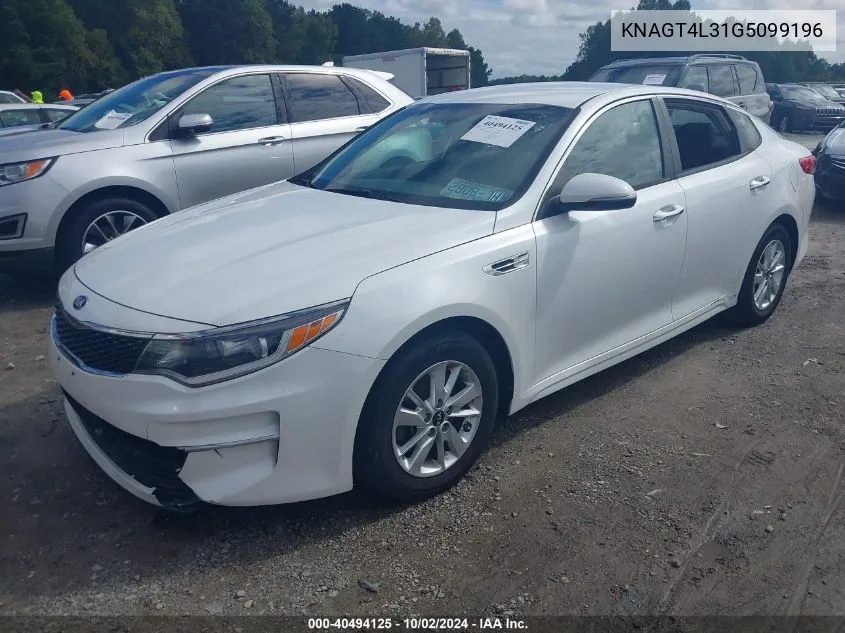 KNAGT4L31G5099196 2016 Kia Optima Lx