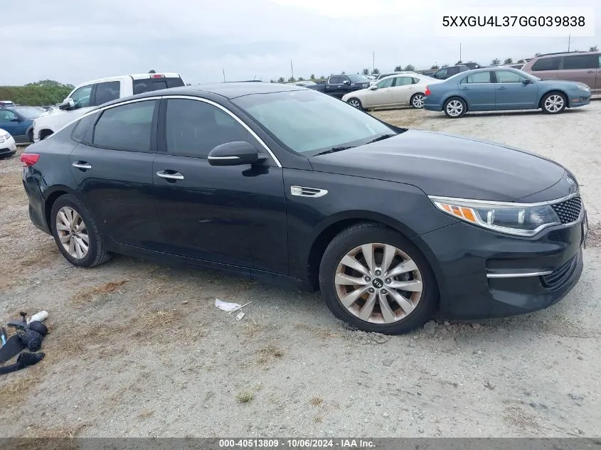 5XXGU4L37GG039838 2016 Kia Optima Ex