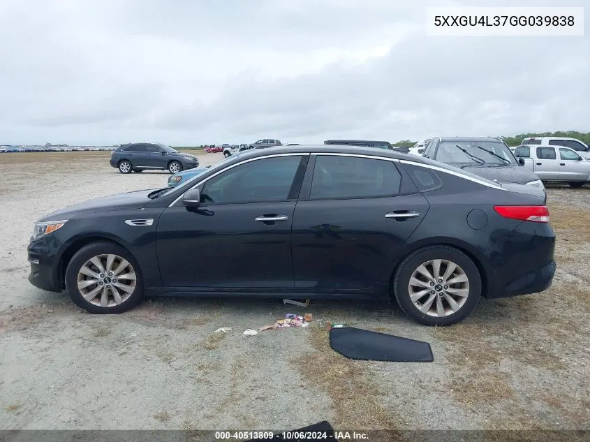 5XXGU4L37GG039838 2016 Kia Optima Ex