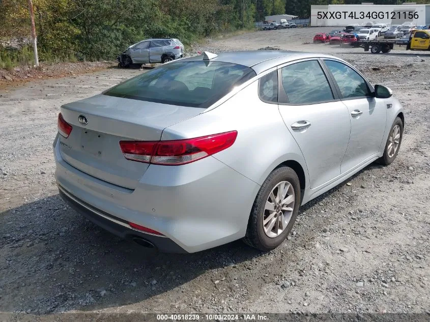 5XXGT4L34GG121156 2016 Kia Optima Lx