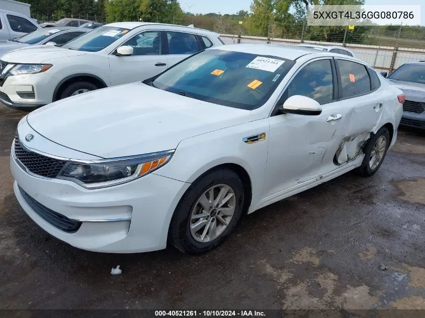 5XXGT4L36GG080786 2016 Kia Optima Lx