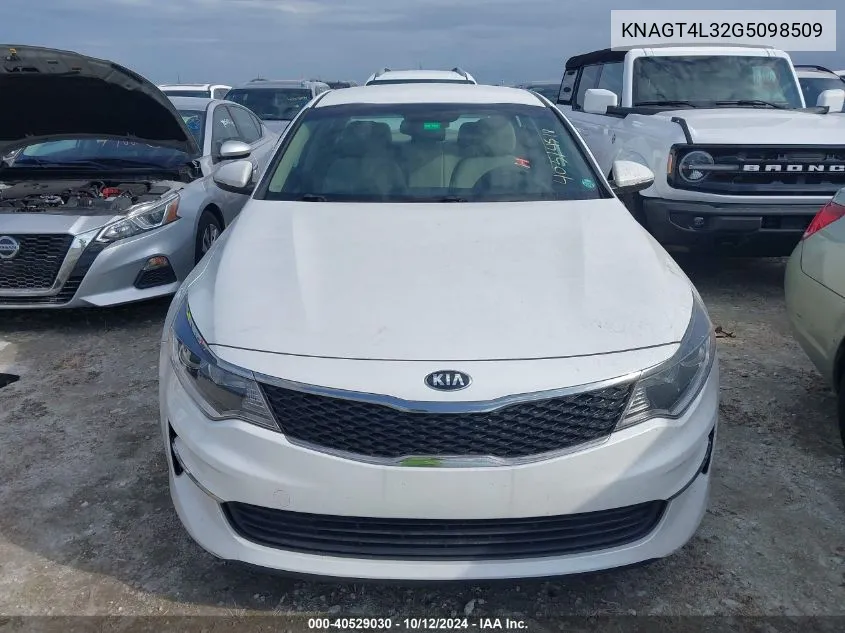 KNAGT4L32G5098509 2016 Kia Optima Lx