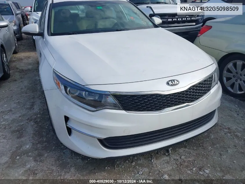 KNAGT4L32G5098509 2016 Kia Optima Lx