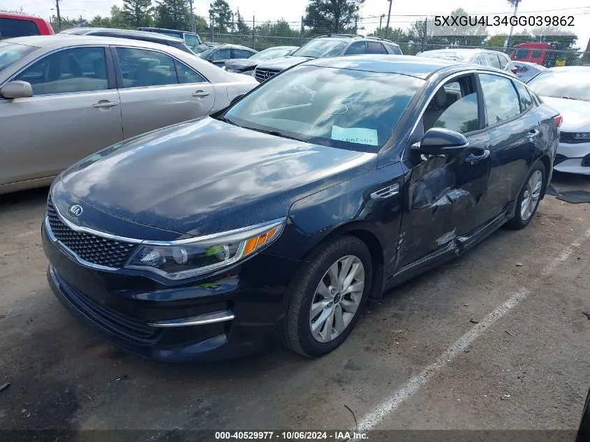 5XXGU4L34GG039862 2016 Kia Optima Ex