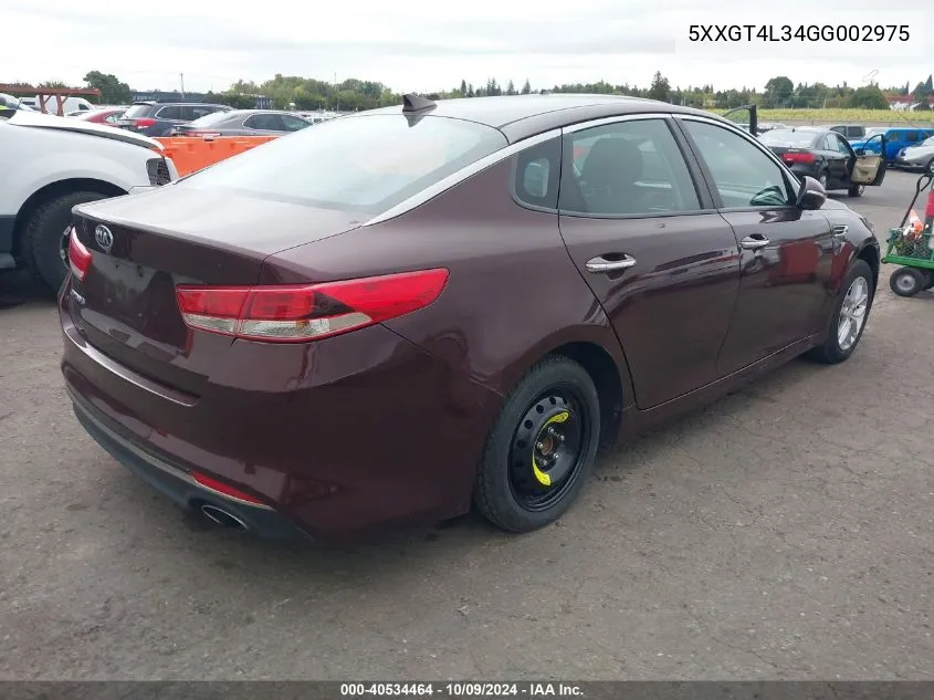 5XXGT4L34GG002975 2016 Kia Optima Lx