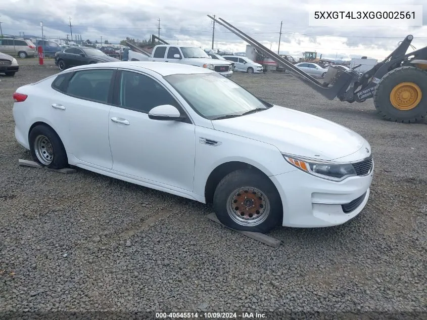 2016 Kia Optima Lx VIN: 5XXGT4L3XGG002561 Lot: 40545514