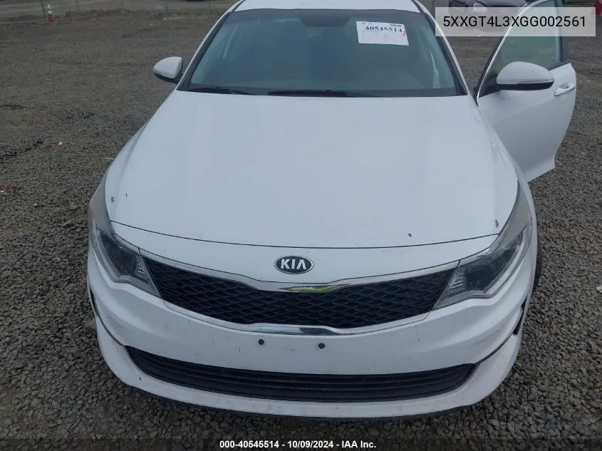 2016 Kia Optima Lx VIN: 5XXGT4L3XGG002561 Lot: 40545514