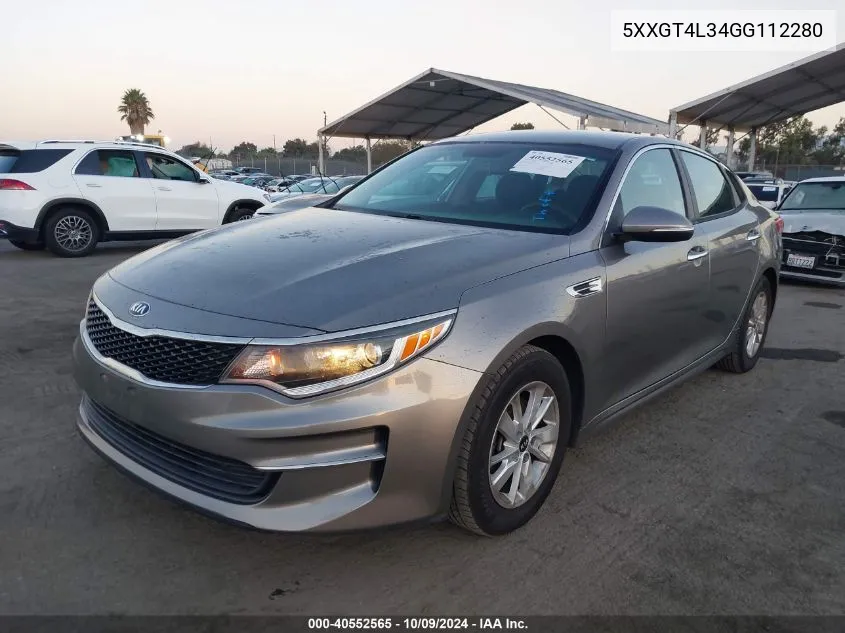 5XXGT4L34GG112280 2016 Kia Optima Lx