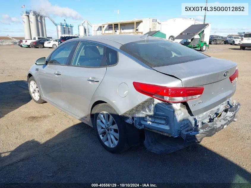 5XXGT4L35GG012852 2016 Kia Optima Lx