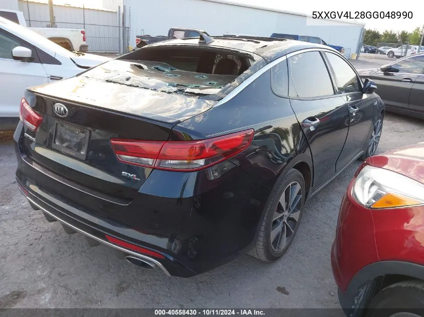 5XXGV4L28GG048990 2016 Kia Optima Sxl Turbo