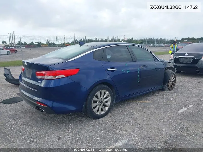 5XXGU4L33GG114762 2016 Kia Optima Ex