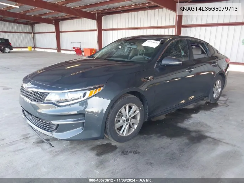 2016 Kia Optima Lx VIN: KNAGT4L35G5079713 Lot: 40573612