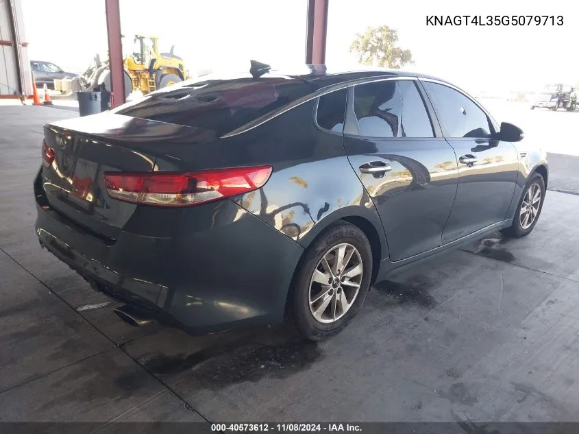 2016 Kia Optima Lx VIN: KNAGT4L35G5079713 Lot: 40573612