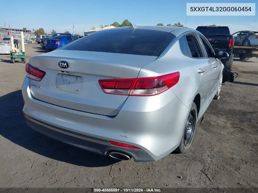 2016 Kia Optima Lx VIN: 5XXGT4L32GG060454 Lot: 40585591