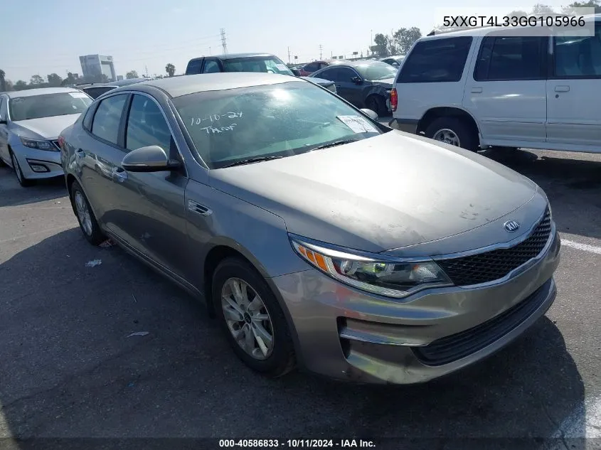 5XXGT4L33GG105966 2016 Kia Optima Lx