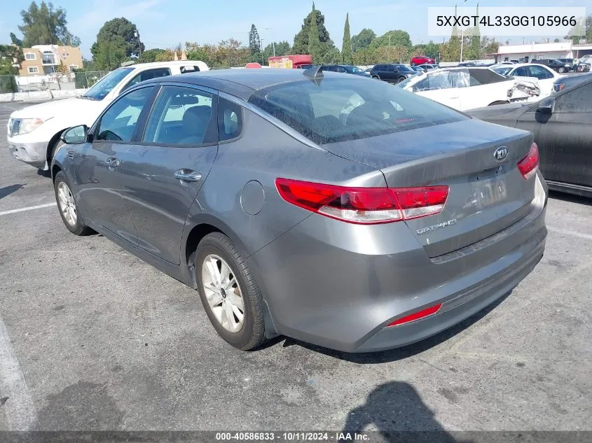 5XXGT4L33GG105966 2016 Kia Optima Lx