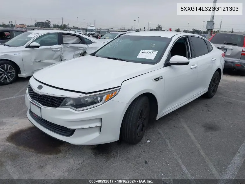 2016 Kia Optima Lx VIN: 5XXGT4L32GG121303 Lot: 40592617