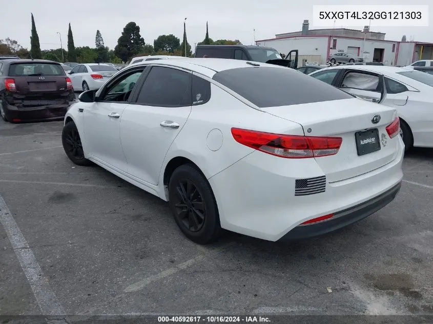 2016 Kia Optima Lx VIN: 5XXGT4L32GG121303 Lot: 40592617