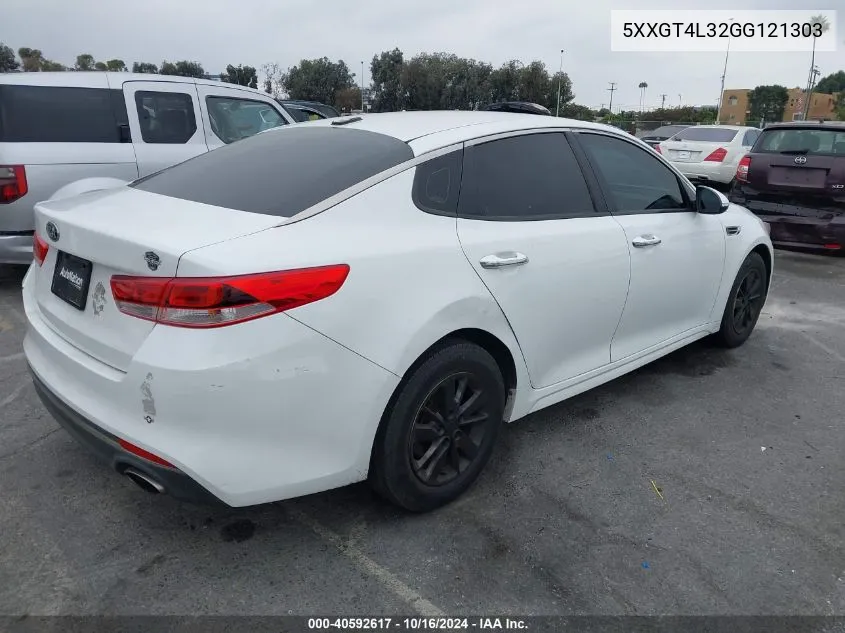 2016 Kia Optima Lx VIN: 5XXGT4L32GG121303 Lot: 40592617