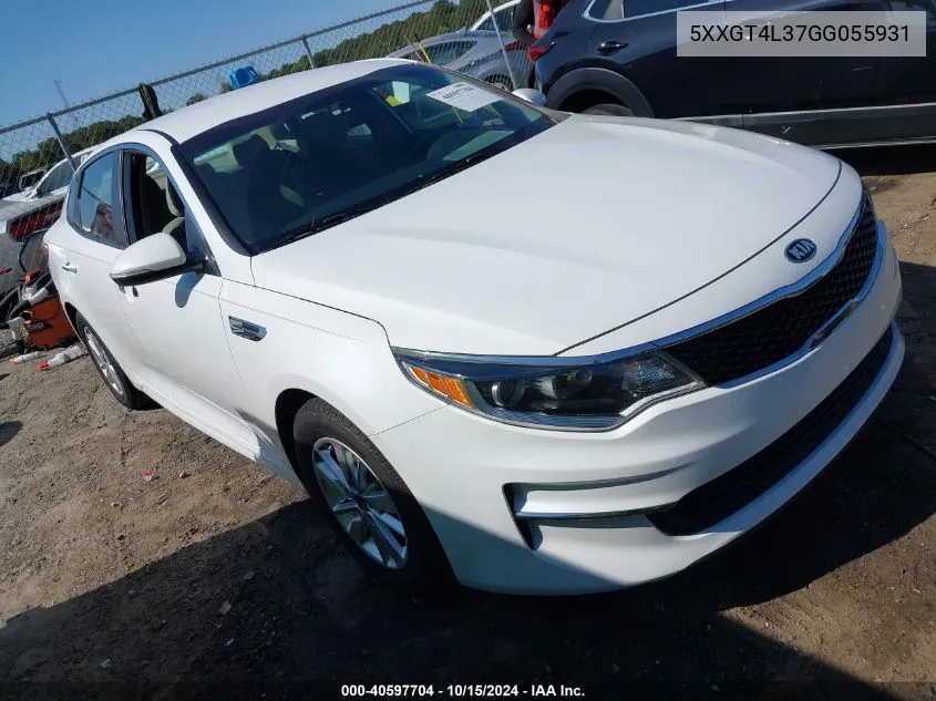 5XXGT4L37GG055931 2016 Kia Optima Lx