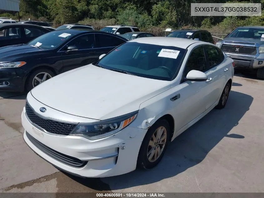 2016 Kia Optima Lx VIN: 5XXGT4L37GG038532 Lot: 40600501