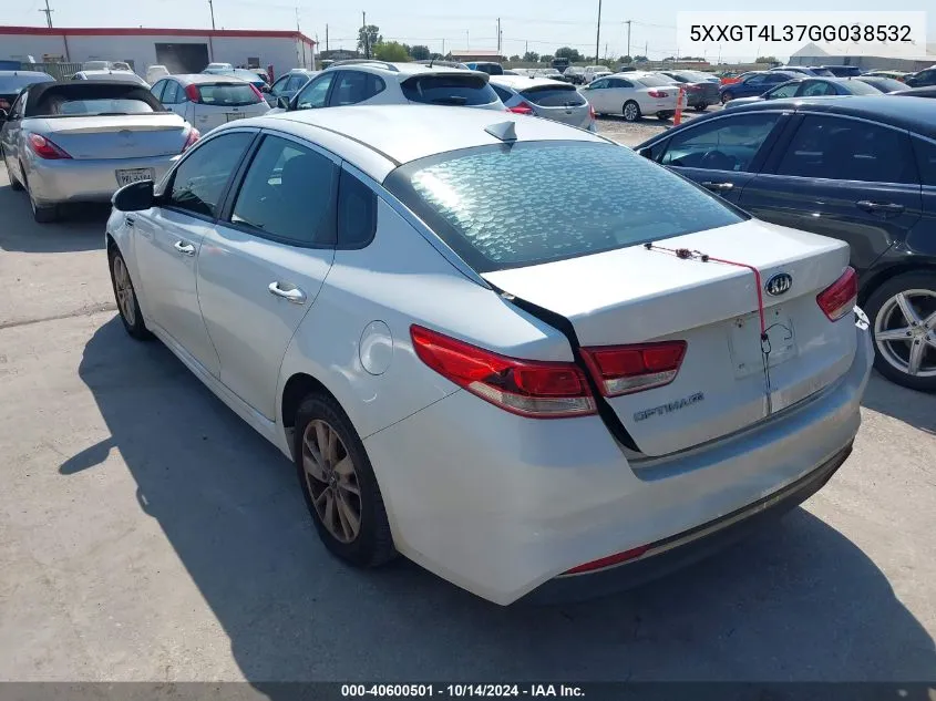 5XXGT4L37GG038532 2016 Kia Optima Lx