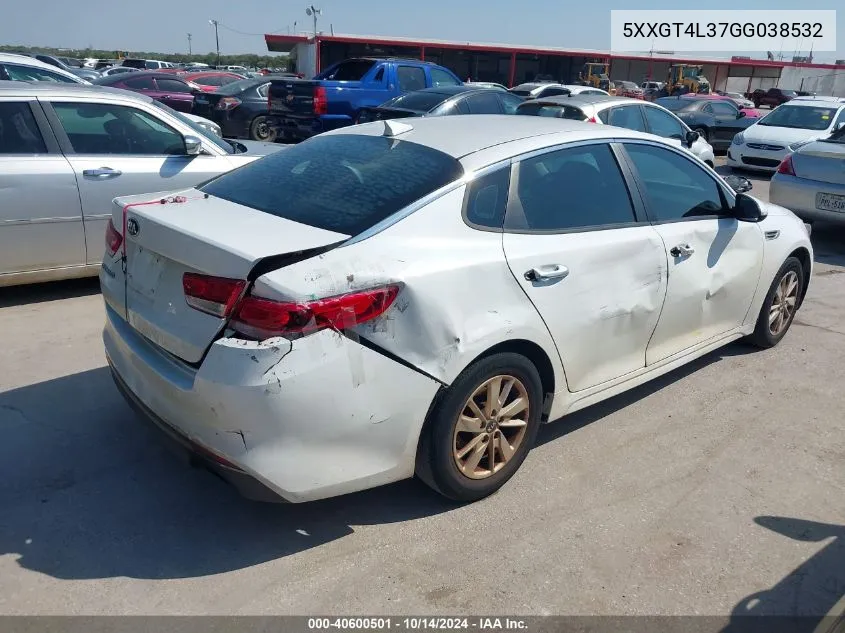 5XXGT4L37GG038532 2016 Kia Optima Lx