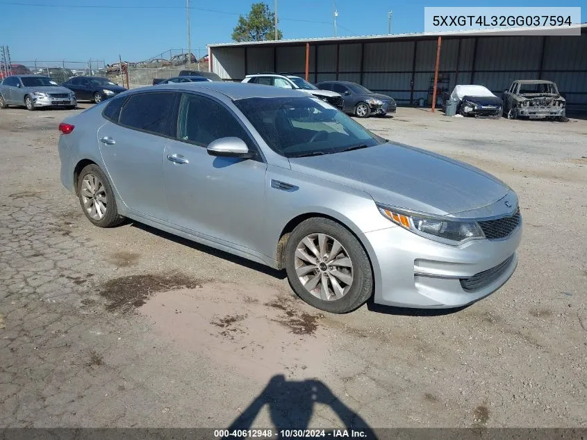 2016 Kia Optima Lx VIN: 5XXGT4L32GG037594 Lot: 40612948