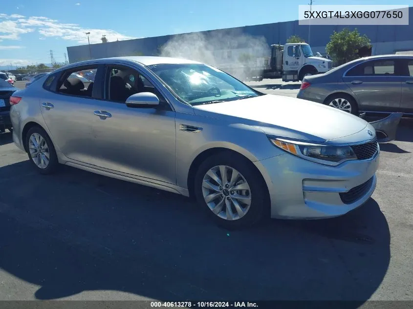 2016 Kia Optima Lx VIN: 5XXGT4L3XGG077650 Lot: 40613278