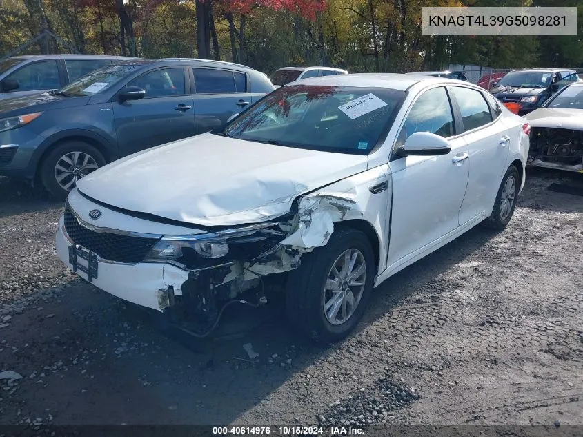 KNAGT4L39G5098281 2016 Kia Optima Lx