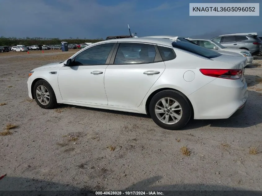 KNAGT4L36G5096052 2016 Kia Optima Lx