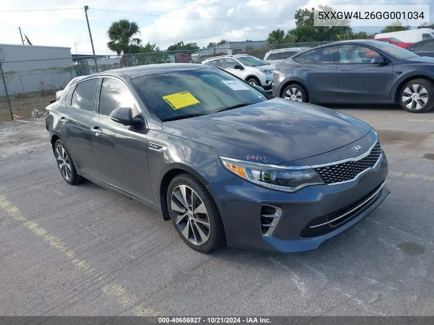 2016 Kia Optima Sx Turbo VIN: 5XXGW4L26GG001034 Lot: 40656927