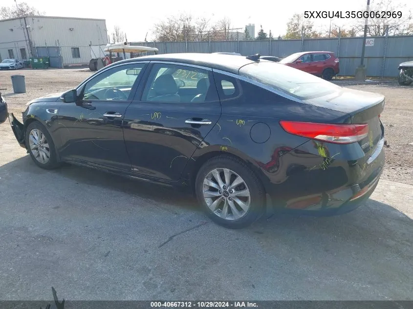 2016 Kia Optima Ex VIN: 5XXGU4L35GG062969 Lot: 40667312