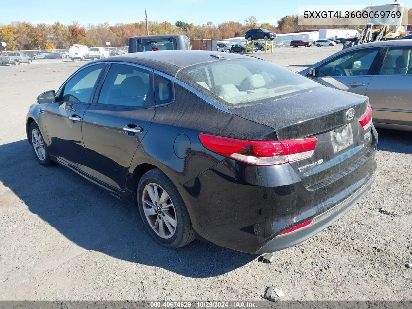 2016 Kia Optima Lx VIN: 5XXGT4L36GG069769 Lot: 40674629