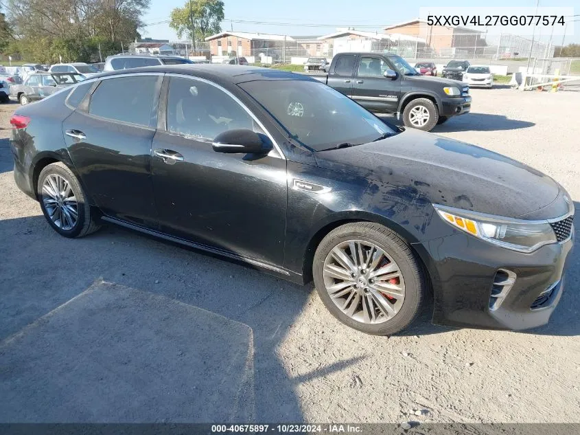 2016 Kia Optima Sxl Turbo VIN: 5XXGV4L27GG077574 Lot: 40675897